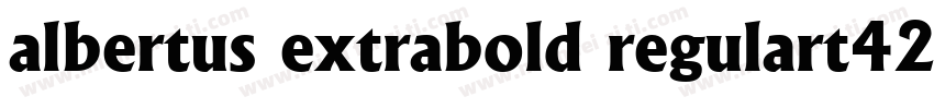 albertus extrabold regulart42字体转换